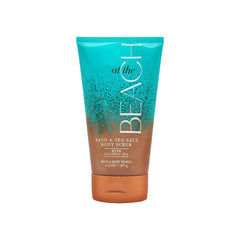 Bath and Body Works sand and sea salt scrub bottle shows exfoliation and fragrance