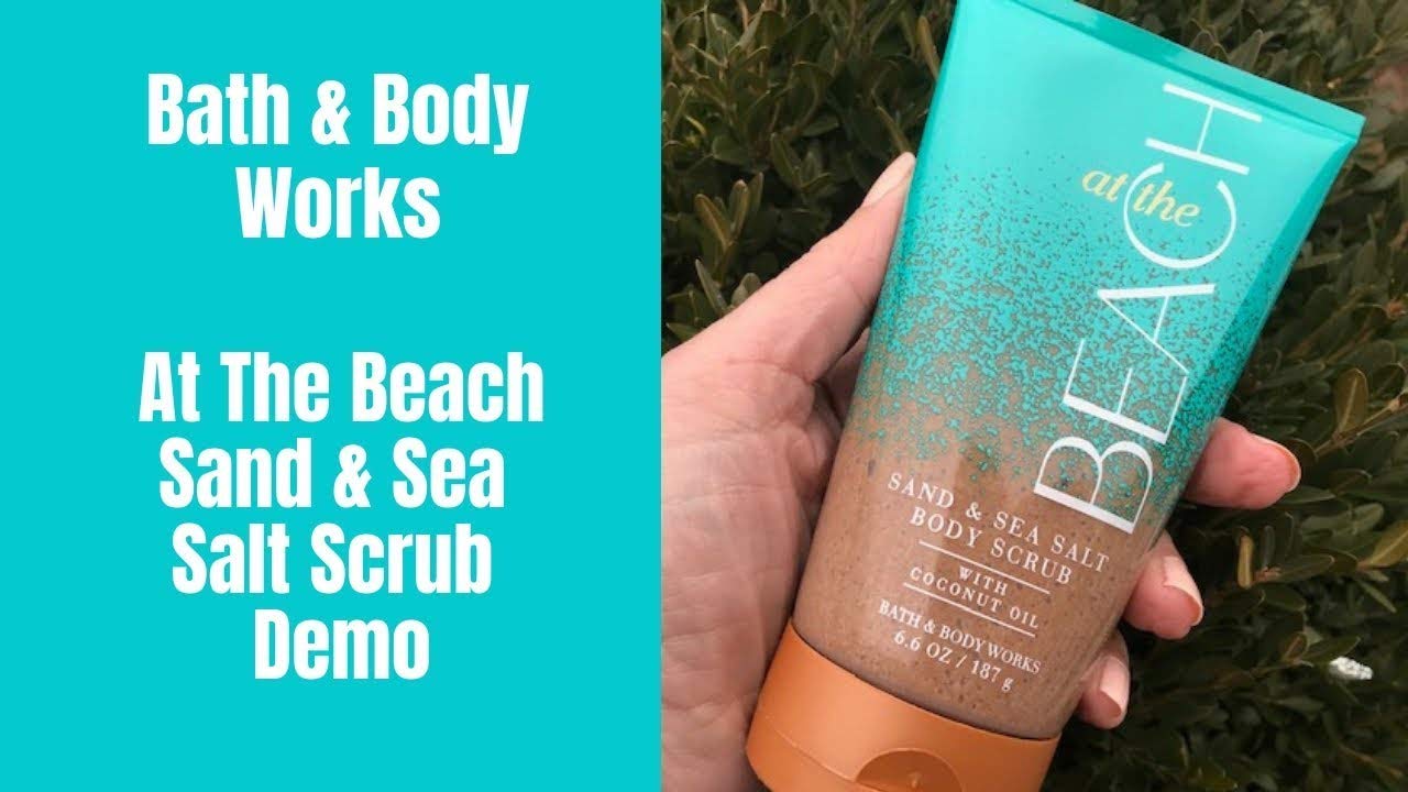 Bath and Body Works sand and sea salt scrub with frangipani blossoms scent