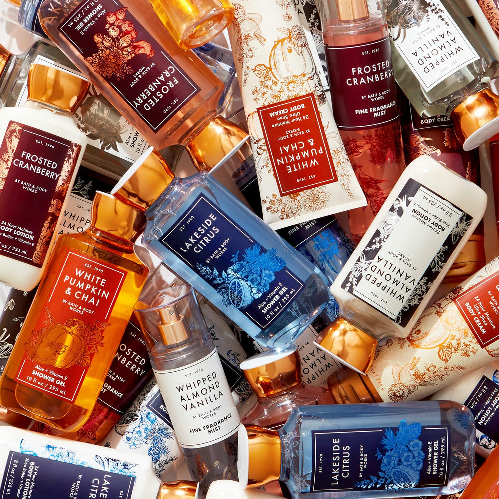 Bath & Body Works Shea & Vitamin E bottle art highlights seasonal refresh.