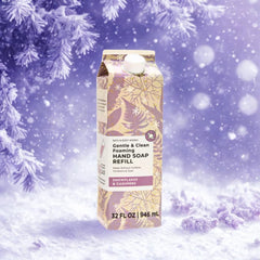 Bath and Body Works Snowflakes and Cashmere refill packaging close-up for convenience