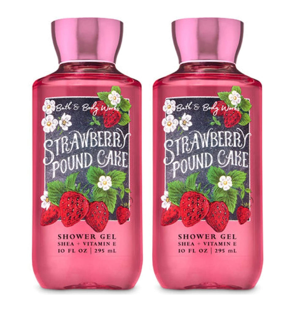 Bath and Body Works Strawberry Pound Cake Shower Gel bottle for a refreshing daily cleanse.