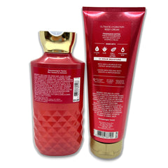 Bath & Body Works Strawberry Pound Cake shower gel bottle; refreshing cleanse with Pro-Vitamin B5.