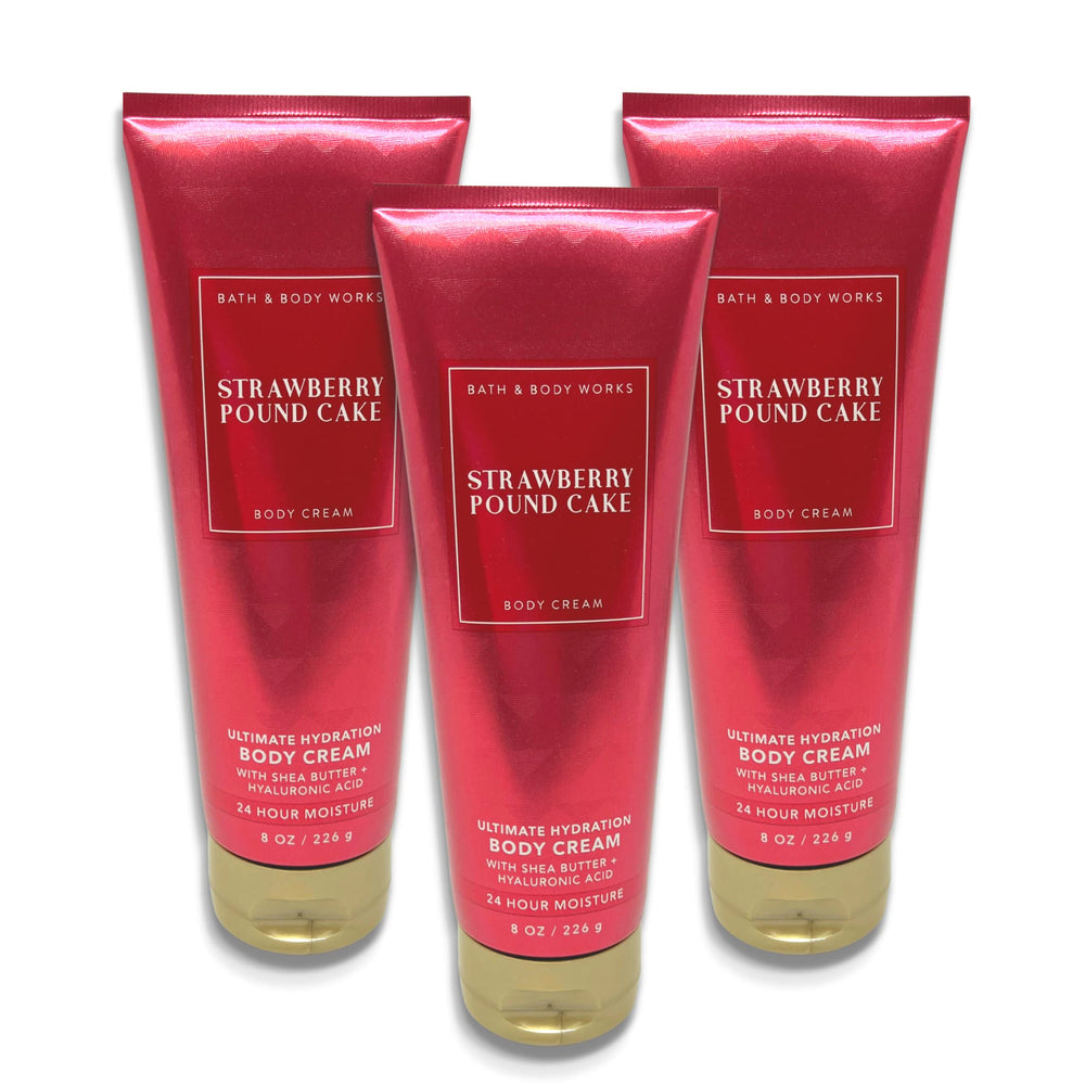 Bath & Body Works Strawberry Pound Cake cream jar with rich texture for daily moisture