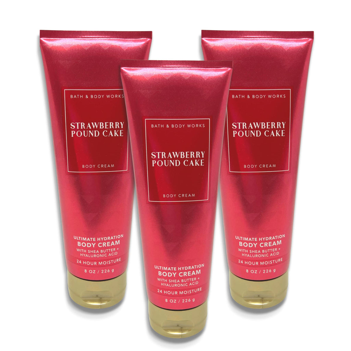 Bath & Body Works Strawberry Pound Cake cream jar with rich texture for daily moisture