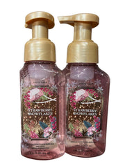 Bath and Body Works Strawberry Snowflakes foaming hand soap 2-pack bottle front nourishes skin