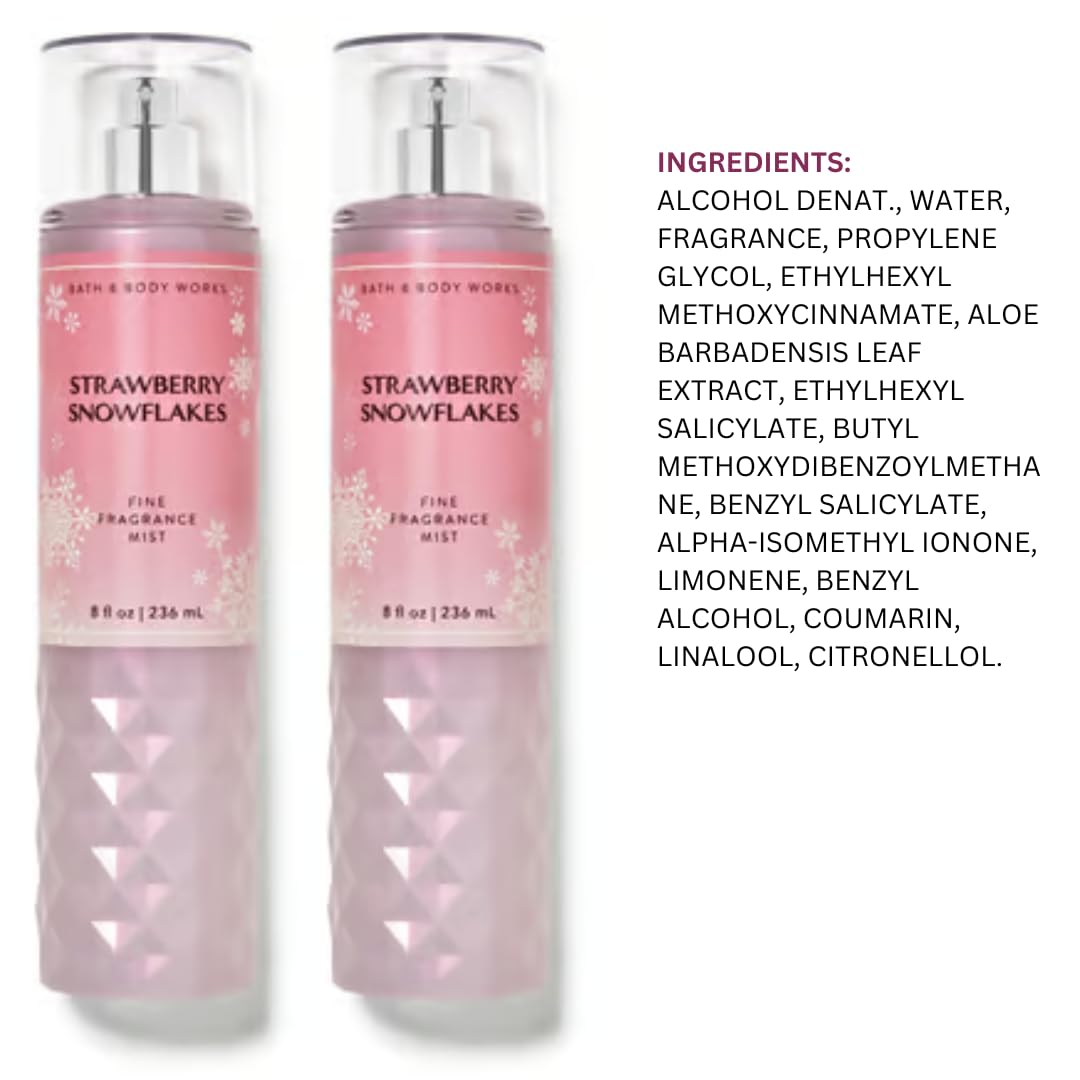 Bath & Body Works Strawberry Snowflakes gift box showcases a ready-to-gift fragrance set.