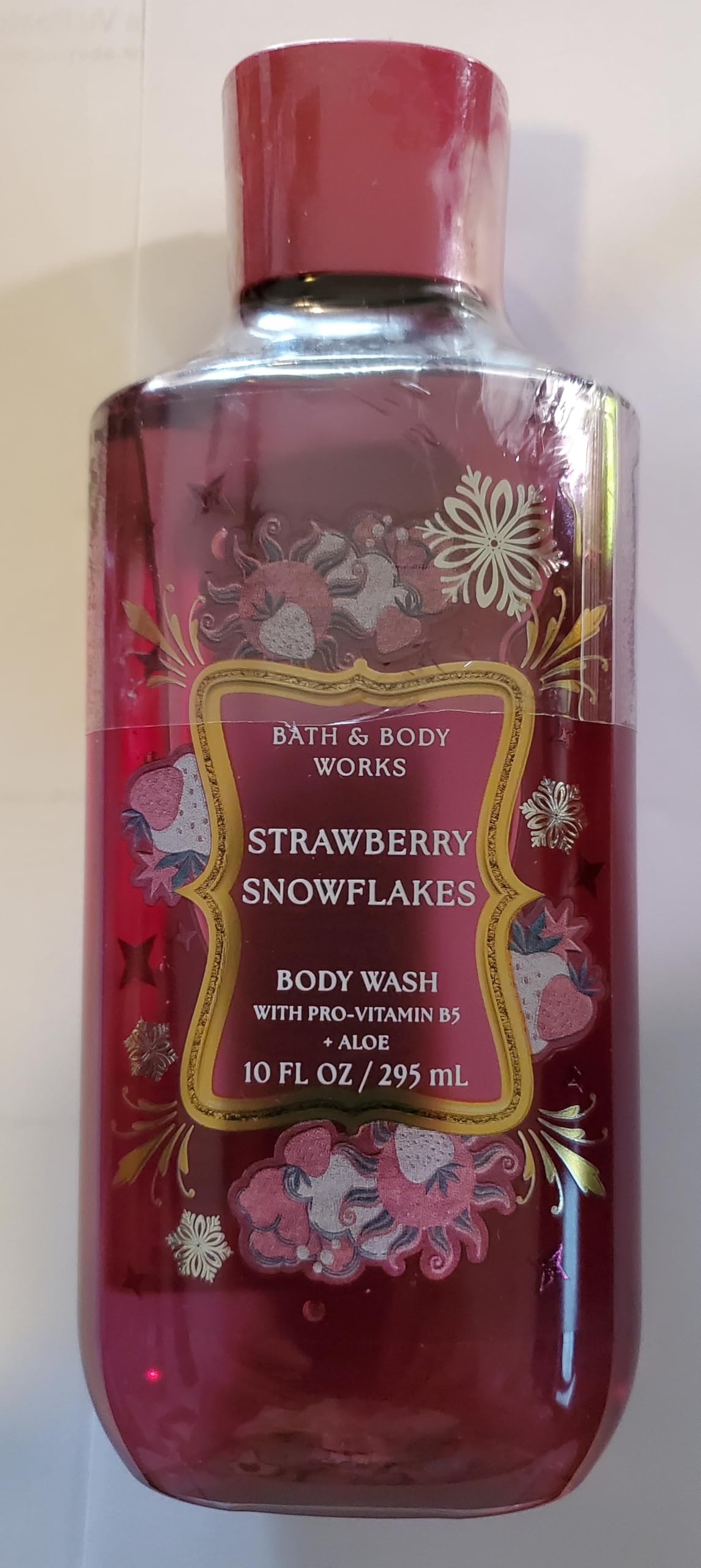 Bath & Body Works Strawberry Snowflakes scent notes image; fruity blend with vanilla sweetness.