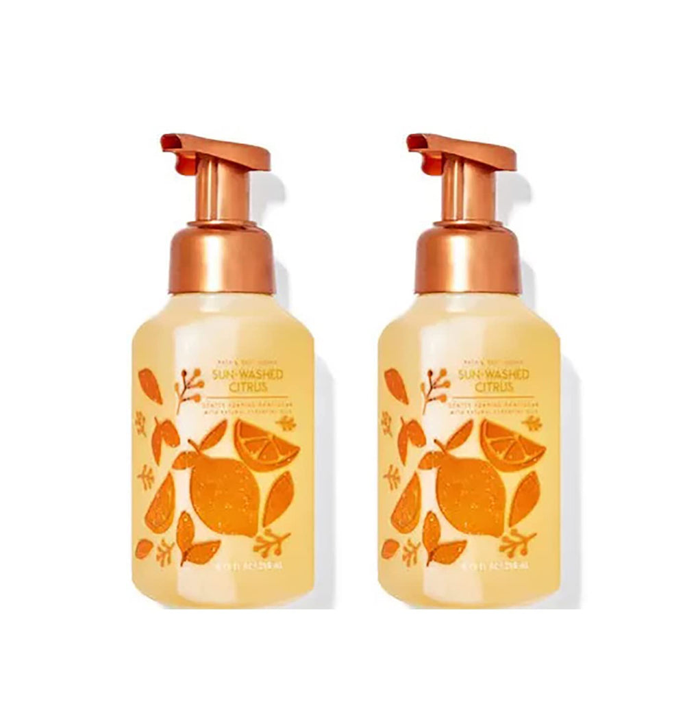 Bath & Body Works Sun-Washed Citrus hand soap bottle with refreshing foam