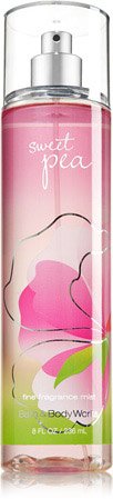 Bath & Body Works Sweet Pea Fragrance Mist 8 oz lifestyle image for everyday refresh