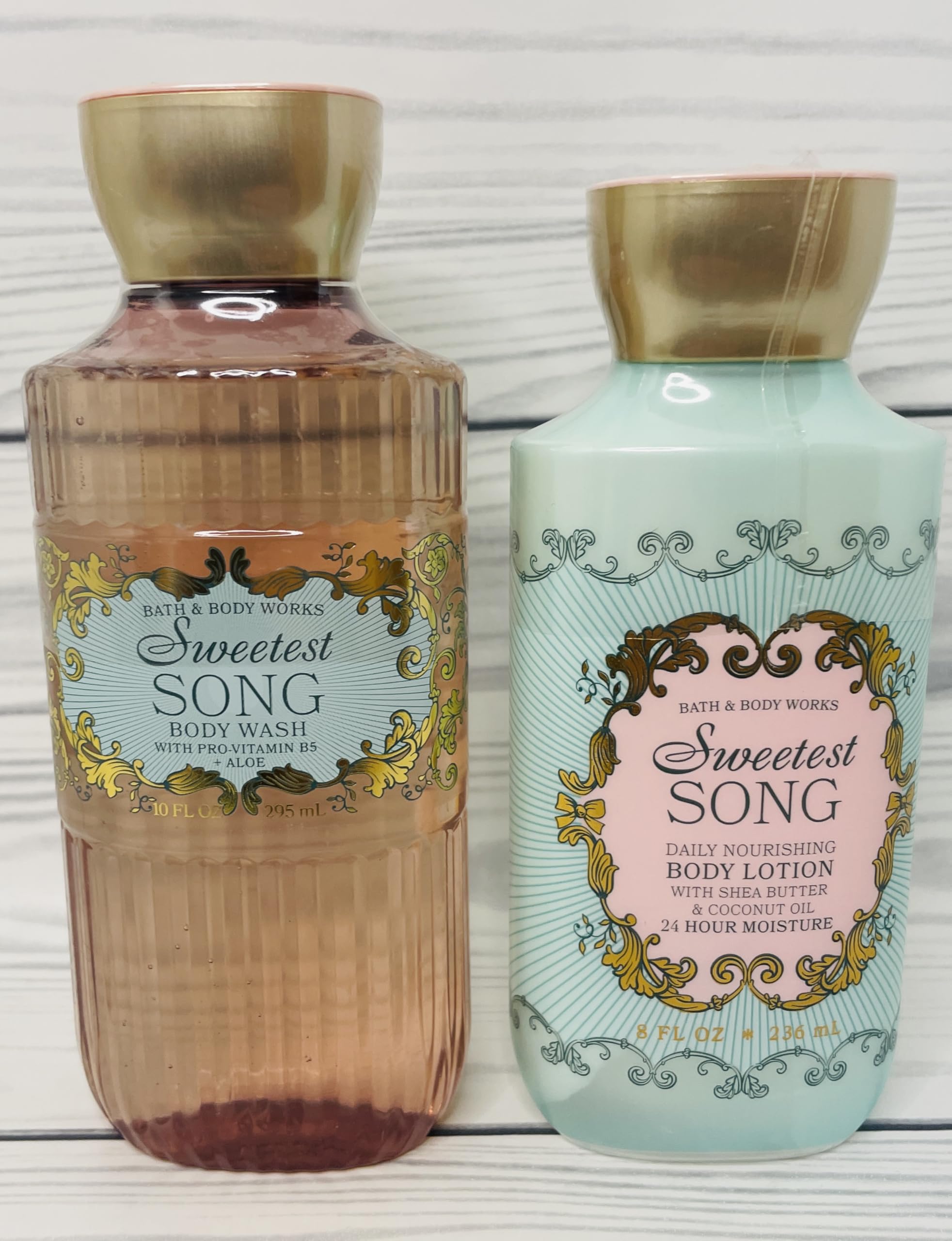 Bath & Body Works Sweetest Song body gel wash bottle for refreshing cleanse with Pro-Vitamin B5