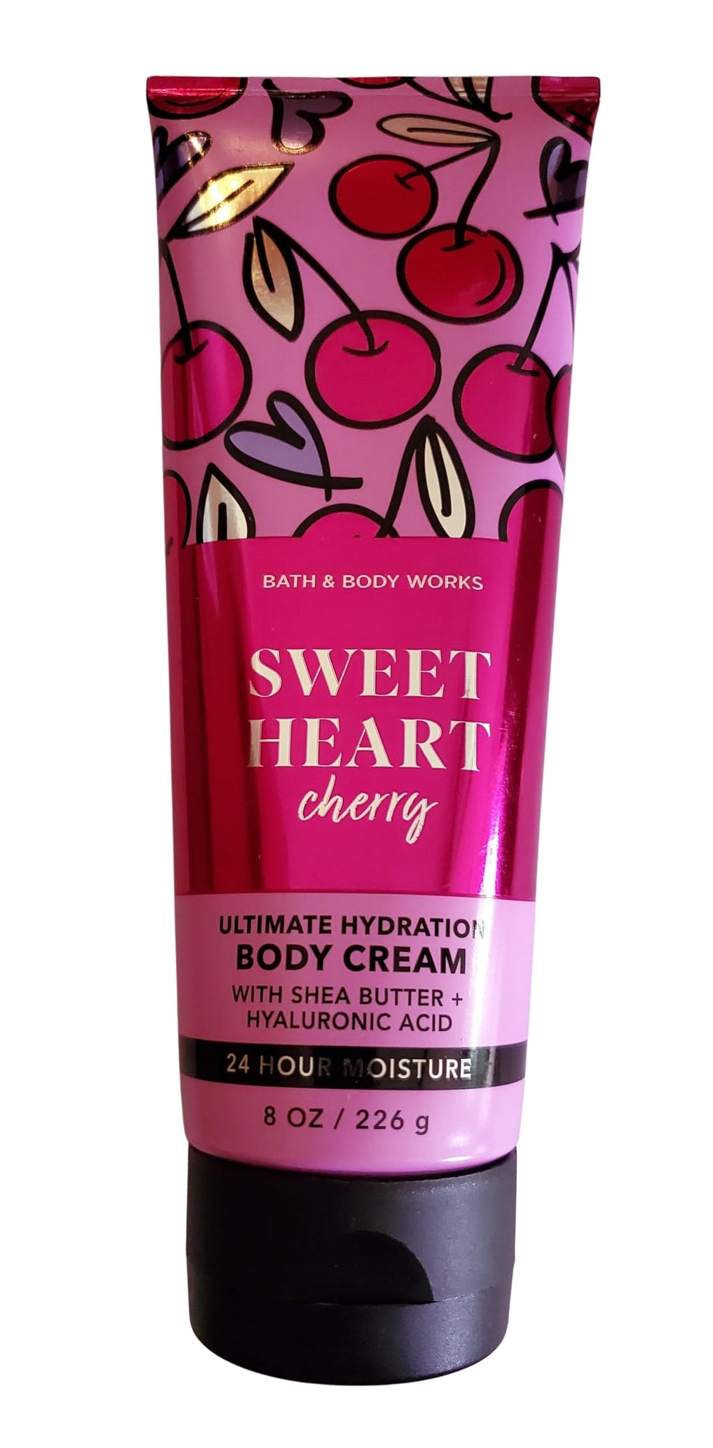 Bath & Body Works Sweetheart Cherry bottle for daily hydration.