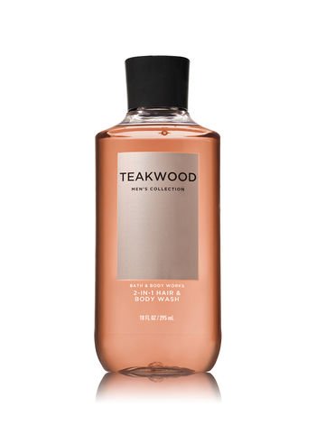 Bath and Body Works Teakwood gift set packaging ideal for gifting, featuring a full routine in one.