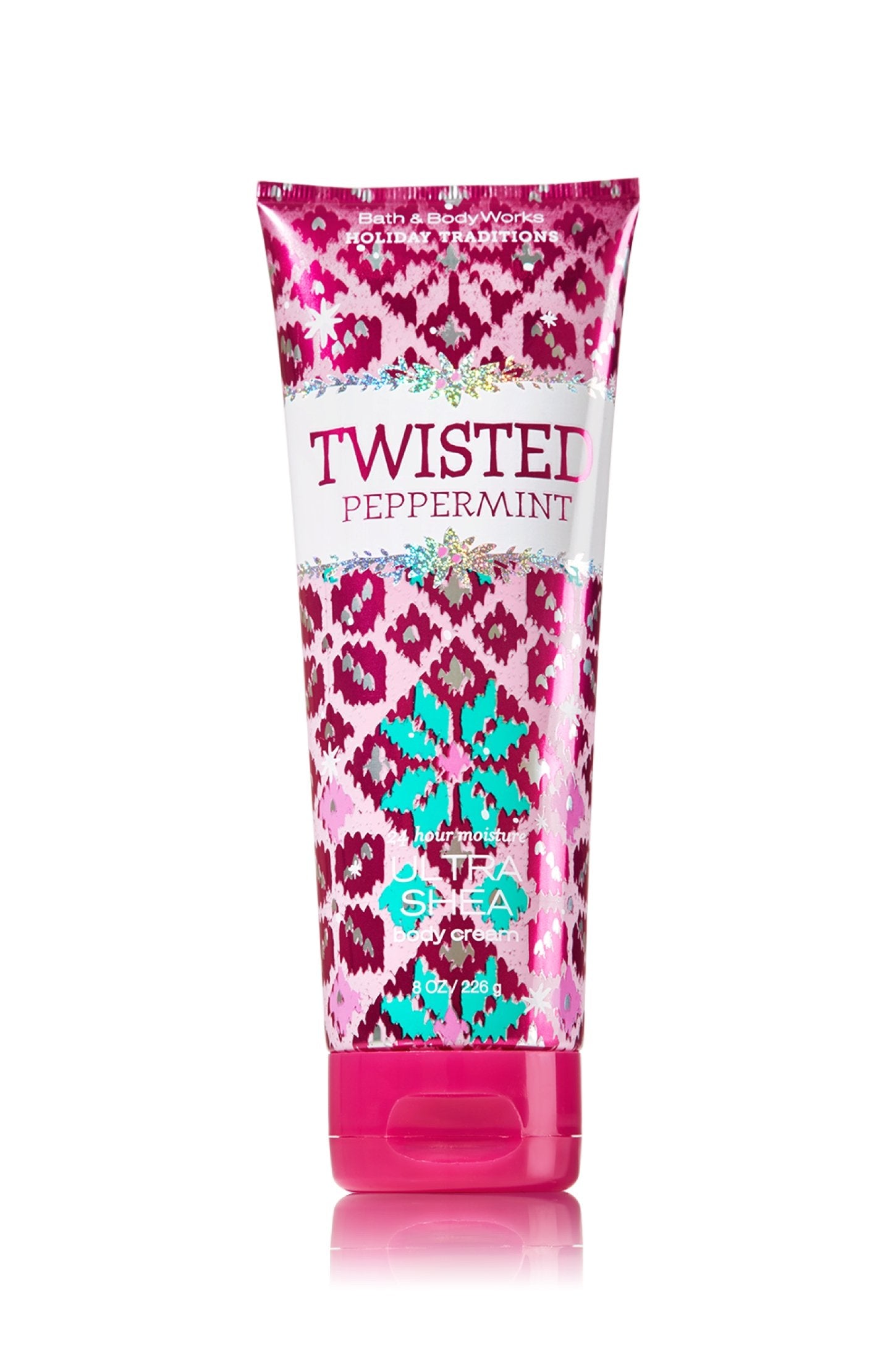 Bath and Body Works Twisted Peppermint 8 oz tube creamy texture for smooth skin.