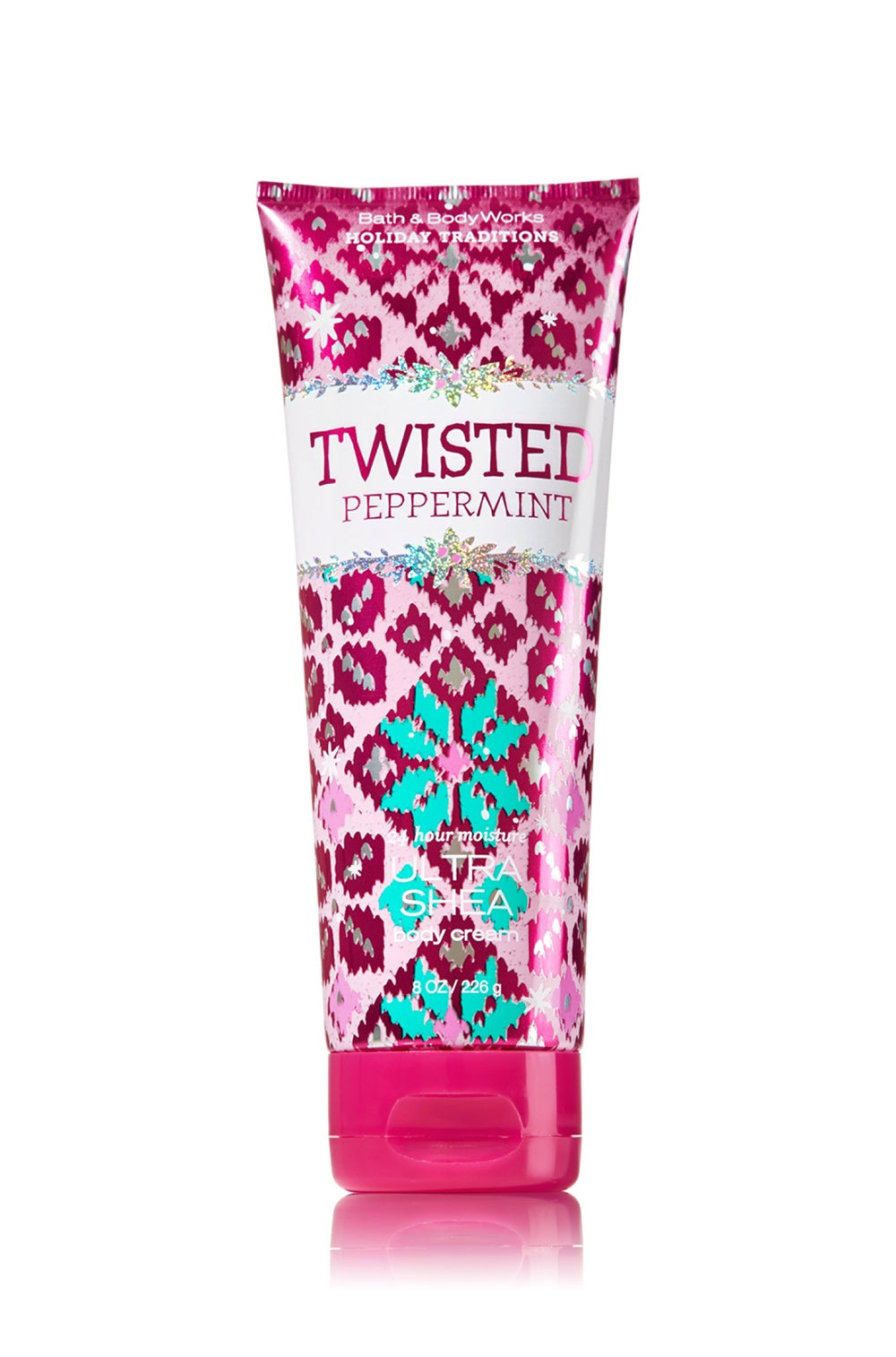 Bath and Body Works Twisted Peppermint 8 oz tube creamy texture for smooth skin.