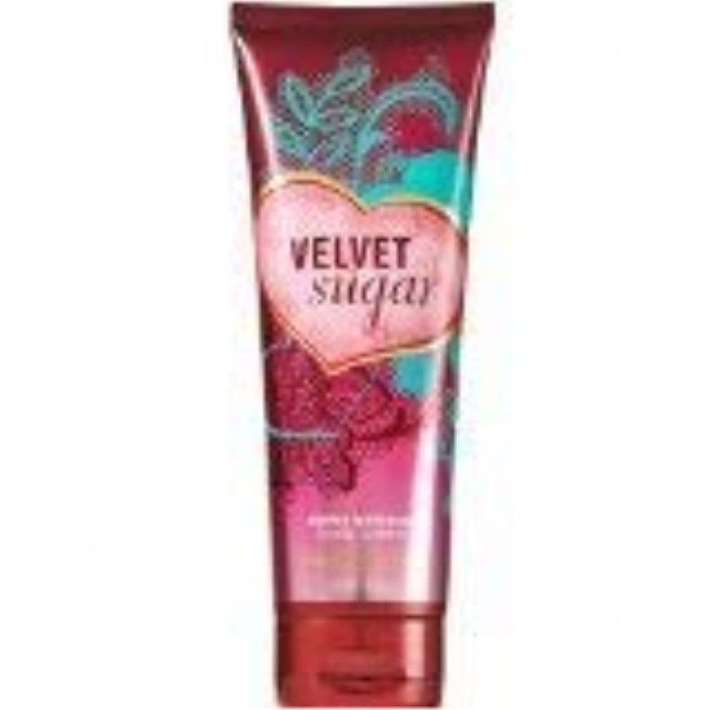 Bath and Body Works Velvet Sugar swirl shows smooth texture and fast absorption.