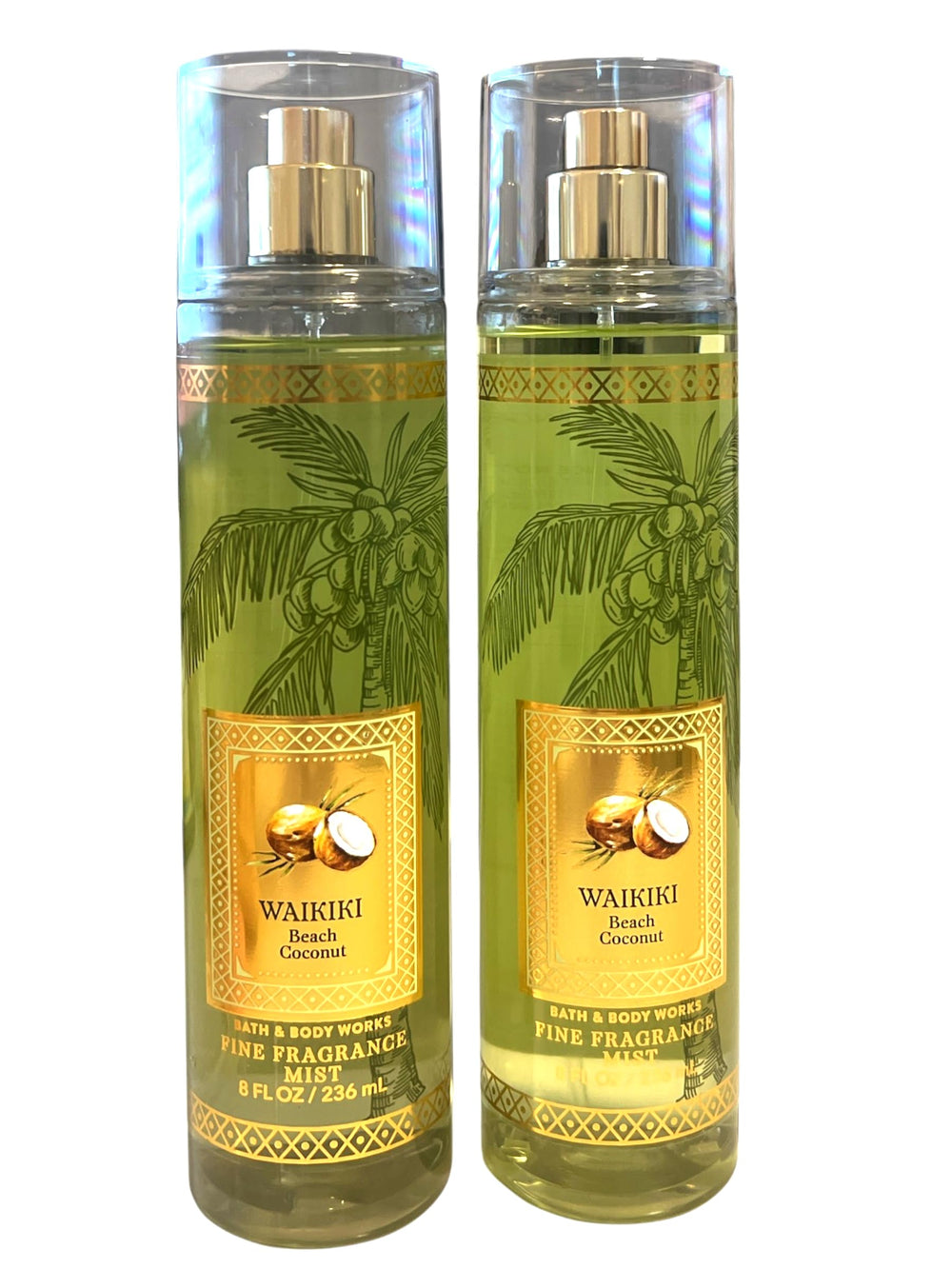 Bath & Body Works Waikiki Coconut spray bottle, refreshing daily fragrance for casual wear.