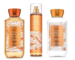 Bath & Body Works Warm Vanilla Sugar shower gel pouring for a rich lather
