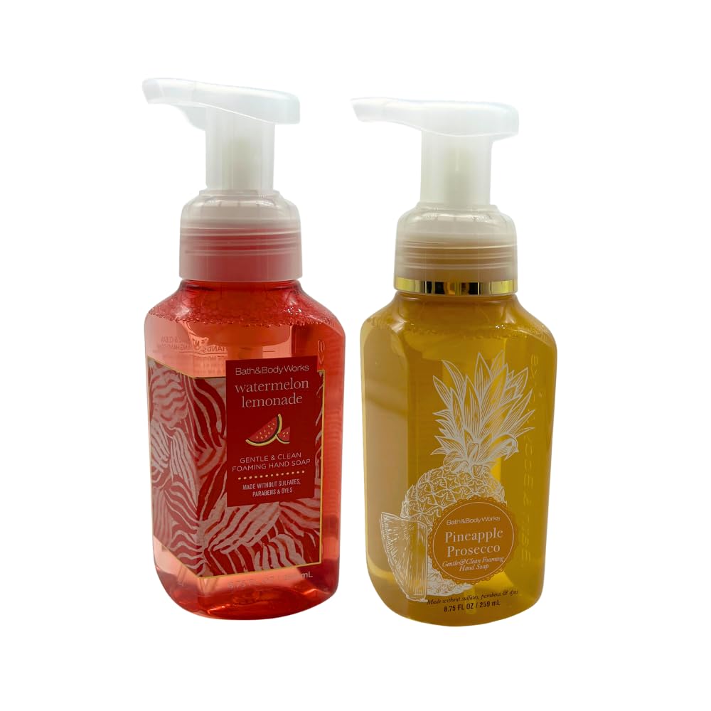 Bath & Body Works Watermelon Lemonade foaming soap bottle—refreshing daily hand cleanse.