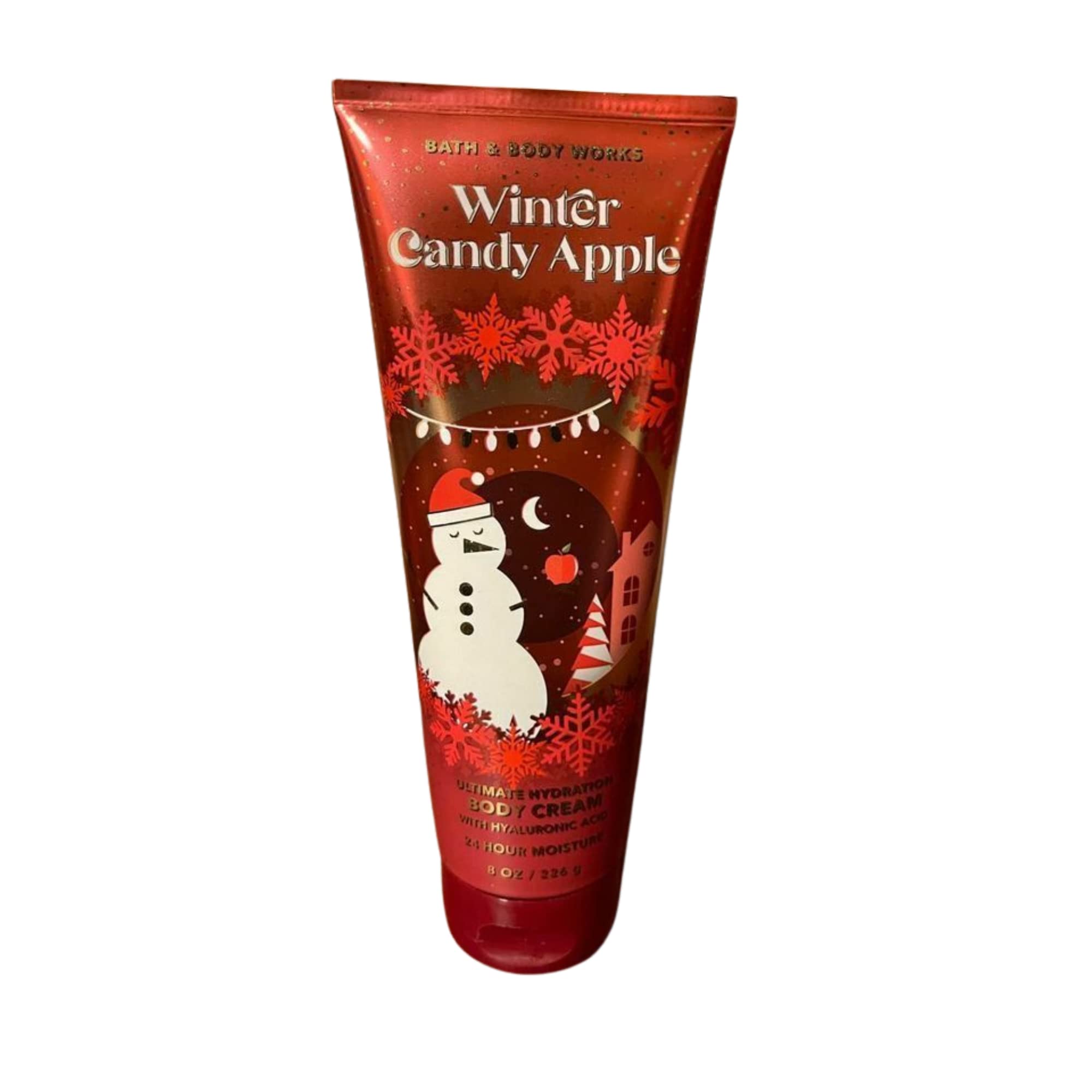 Bath & Body Works Winter Candy Apple 2-pack cream packaging, easy for gifting.