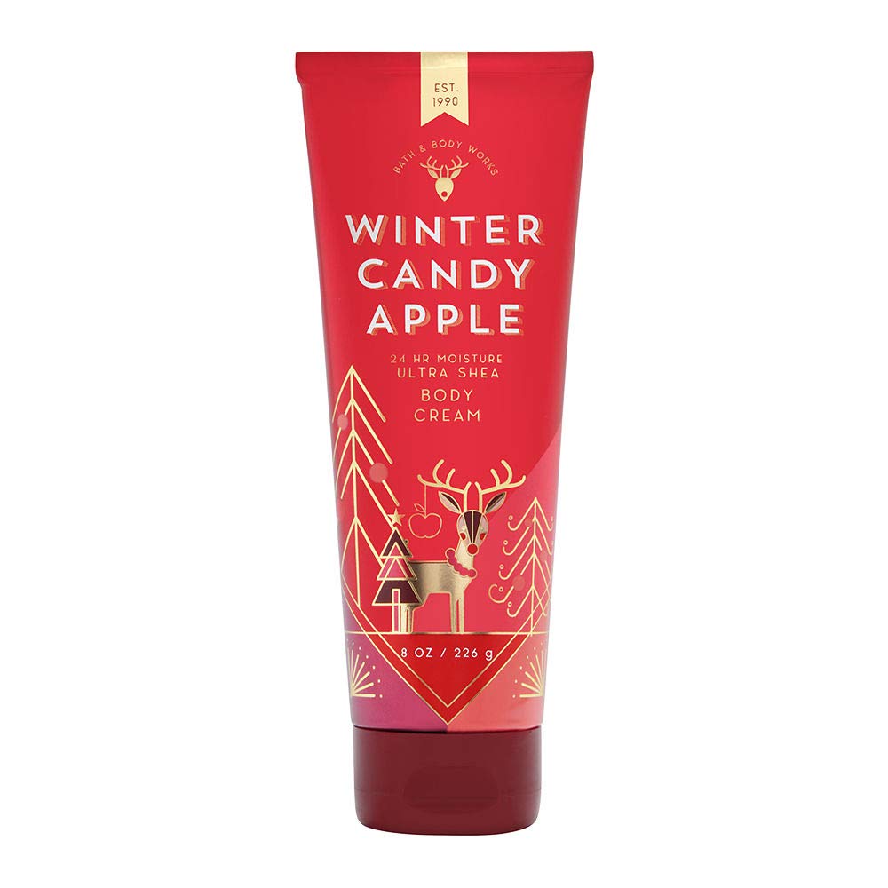 Bath & Body Works Winter Candy Apple Ultra Shea Cream bottle for deep hydration