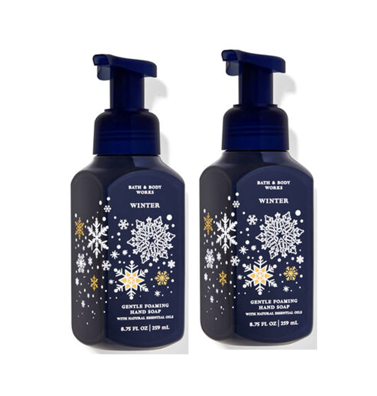 Bath & Body Works Winter Gentle Foaming Hand Soap 2-pack bottle for gentle cleansing with vitamin E and aloe.