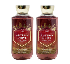 Bath & Body Works Autumn Drive shower gel bottle 10oz for refreshing cleanse and fragrance.