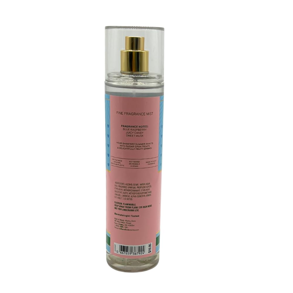 Bath & Body Works Blue Raspberry Burst mist box, attractive holiday presentation