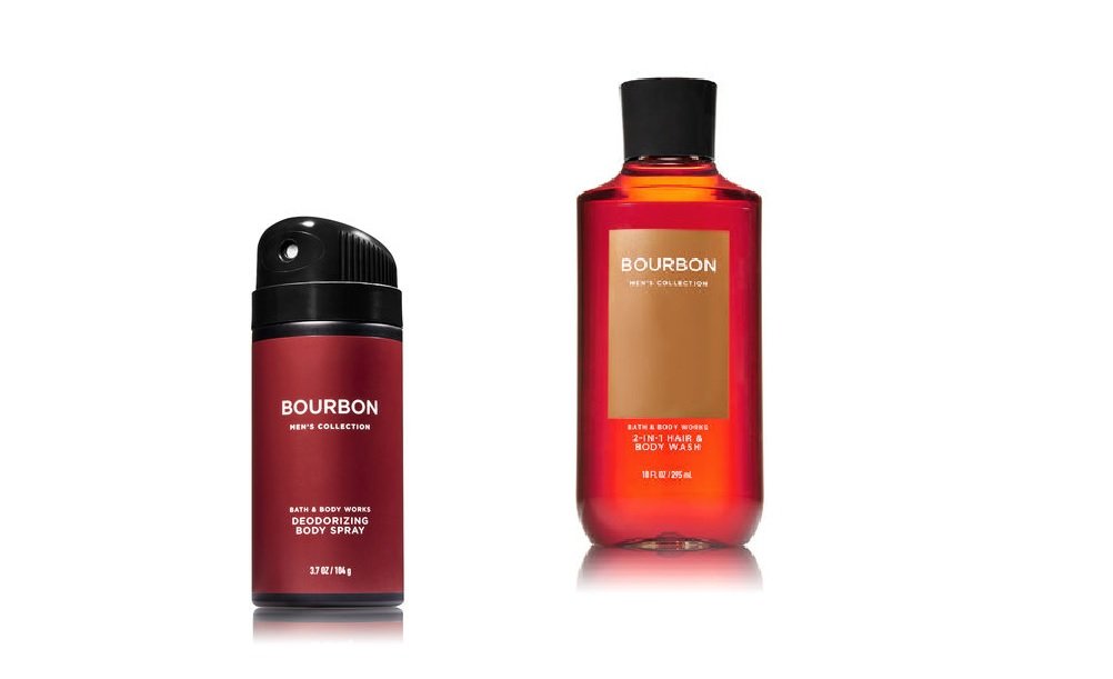 Bath and Body Works Bourbon deodorizing body spray bottle for long lasting freshness