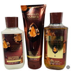 Bath & Body Works Chocolate Amber Gel Wash bottle for a luxurious cleanse.