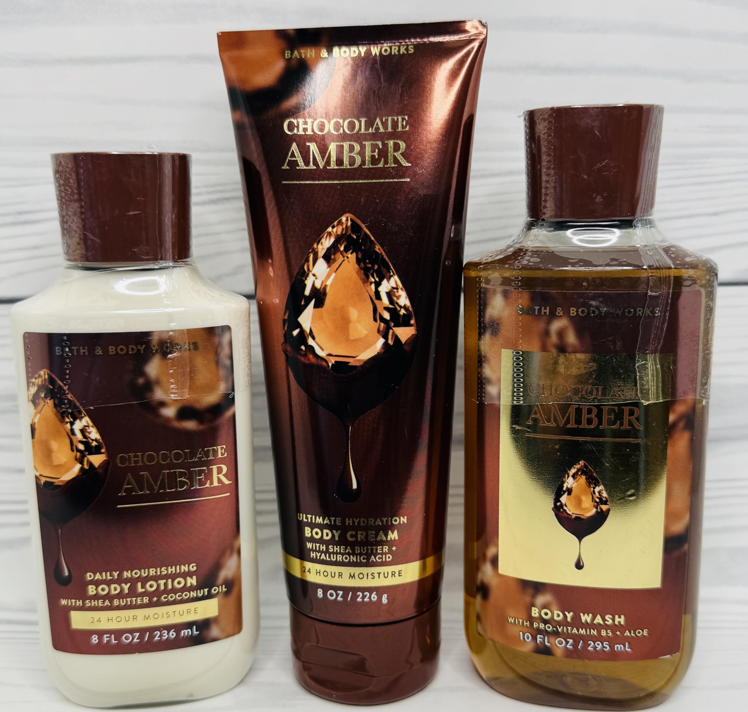 Bath & Body Works Chocolate Amber Lotion tube for nourishing daily hydration.