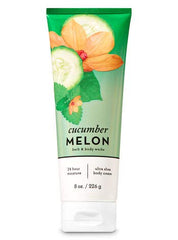 Bath & Body Works Cucumber Melon packaging detail, vibrant imagery conveys summer freshness.
