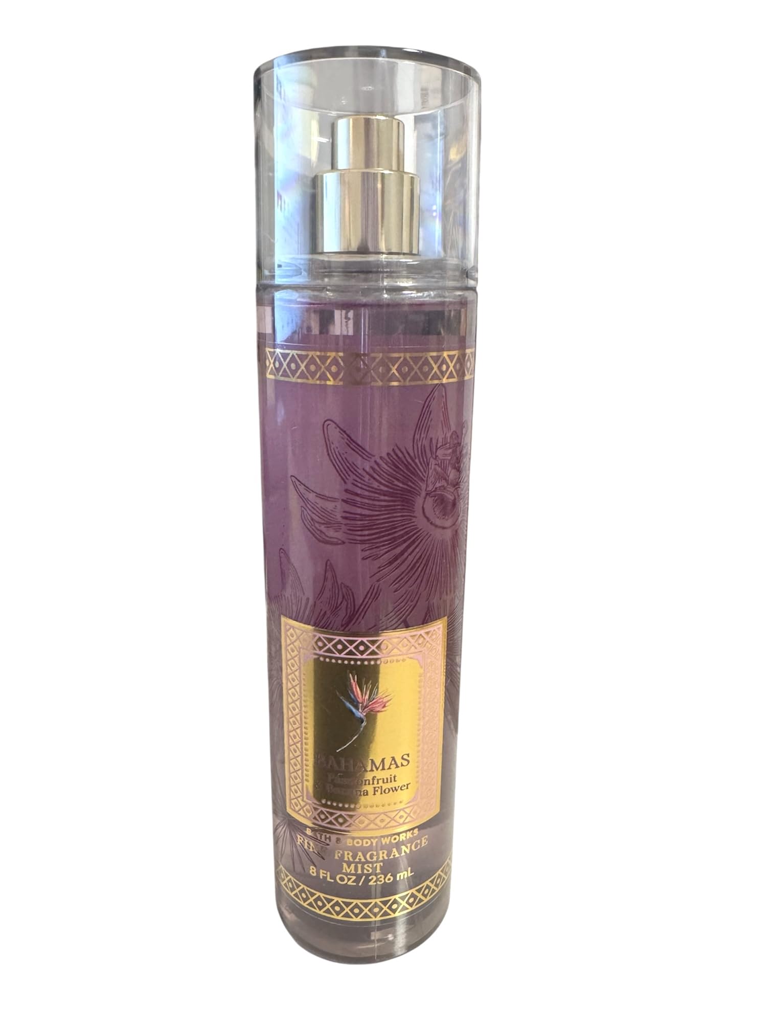 Bath & Body Works Fine Fragrance Body Spray bottle on vanity for easy, lasting scent diffusion.