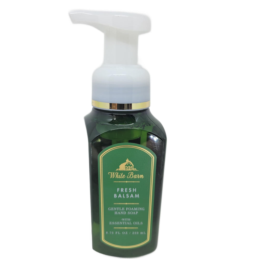 Bath & Body Works Fresh Balsam hand soap close-up, forest notes for refreshing hands