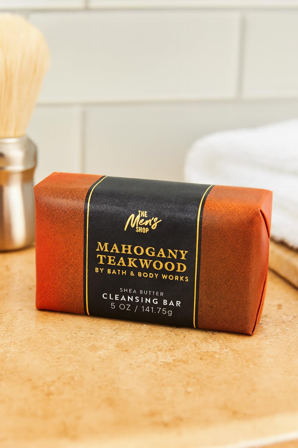 Close-up of rich lather from Mahogany Teakwood cleansing bar.