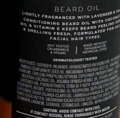 Bath & Body Works beard oil application on hands for even distribution and conditioning
