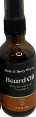 Bath & Body Works Men's Daily Beard Oil bottle with coconut oil for softer beard