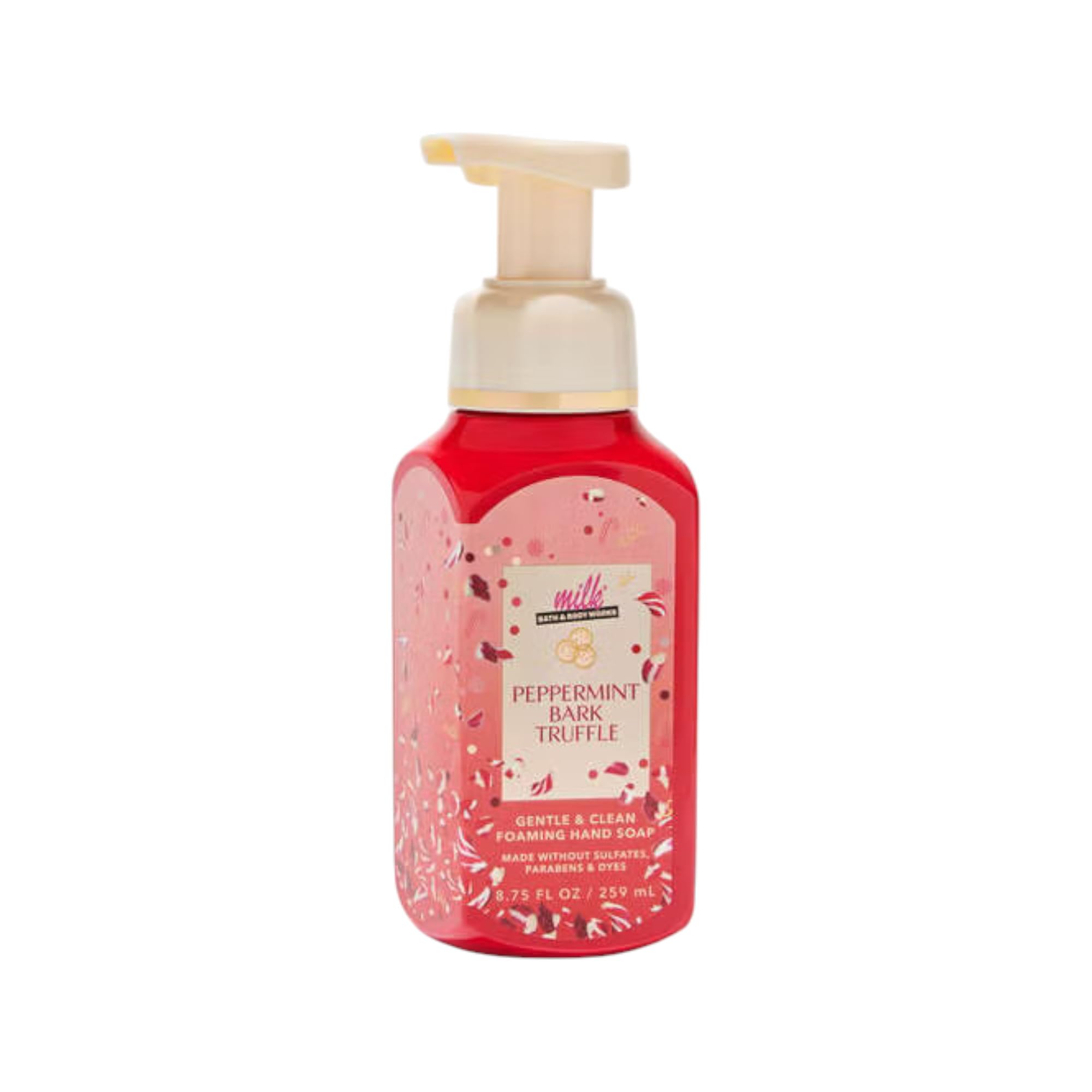 Bath & Body Works Peppermint Bark Truffle hand soap bottle for refreshing cleansing and soft hands