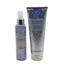 Bath & Body Works Platinum Diamond Shimmer Mist sparkles on skin
