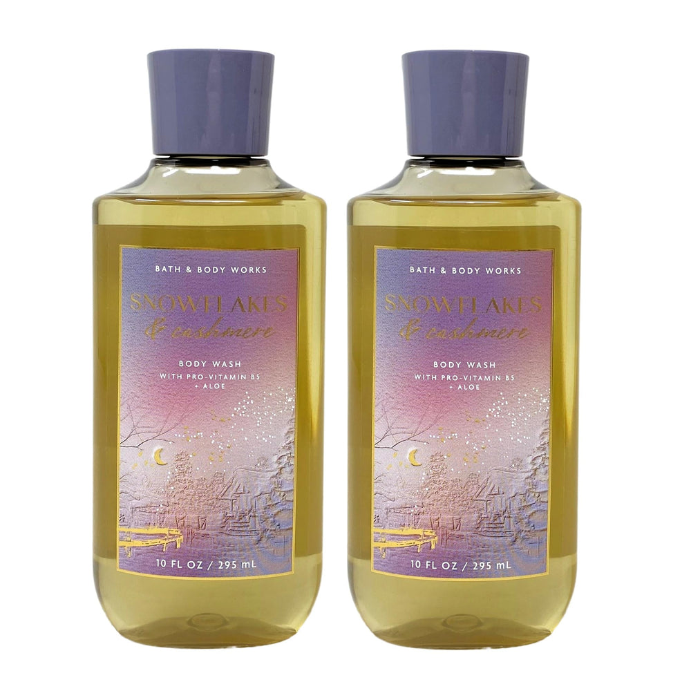 Bath & Body Works Gel Douche Snowflakes Cashmere, coffret double bouteilles pour douceur hivernale