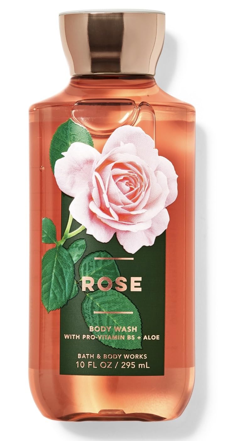 Bath & Body Works Signature Rose Shower Gel bottle with long-lasting floral fragrance.