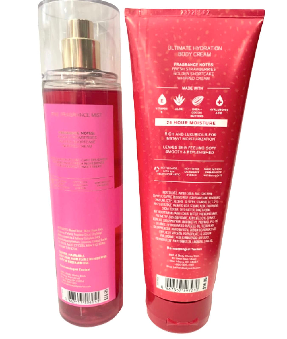 Bath & Body Works Strawberry Pound Cake Ultra Shea Cream jar, rich hydration for soft skin