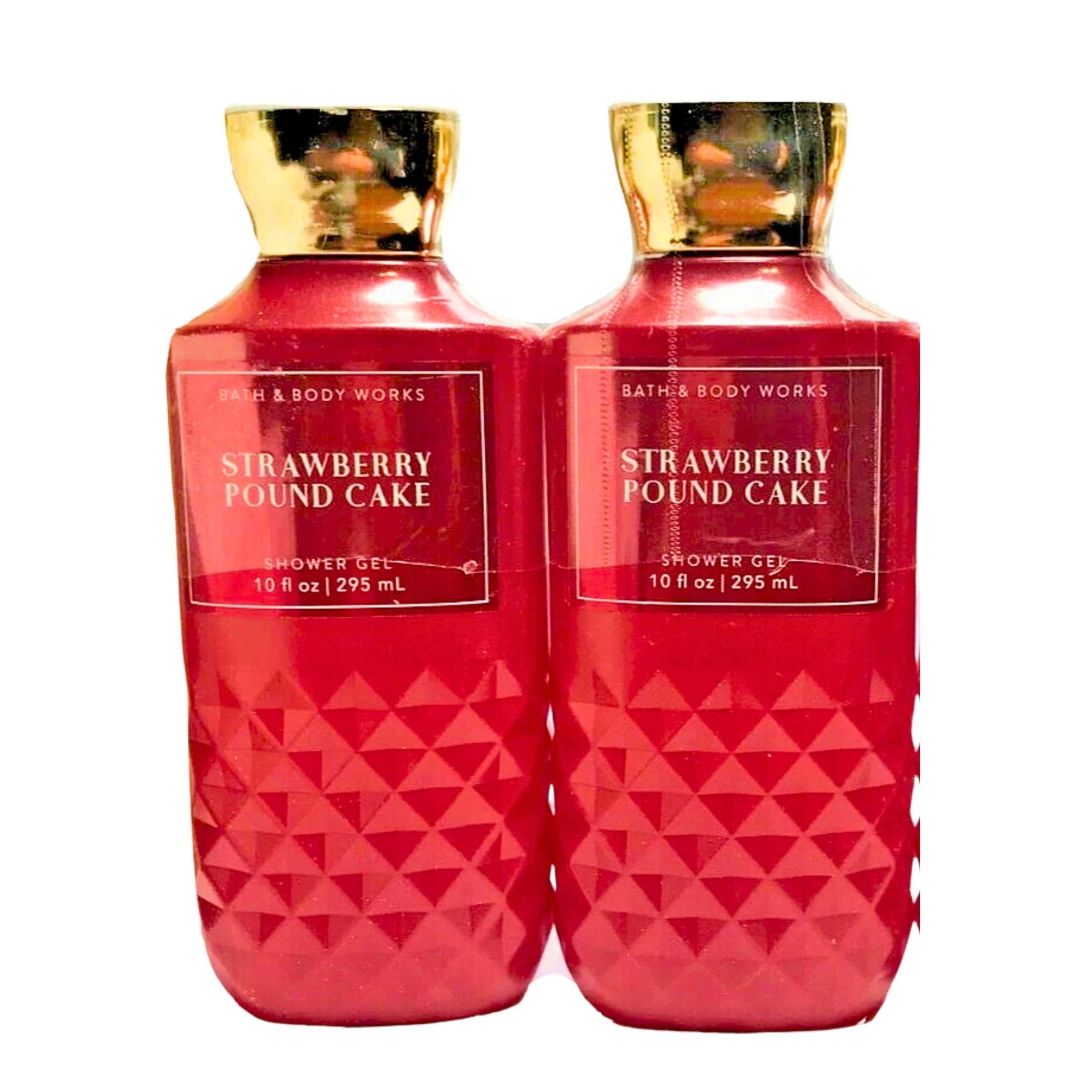 Bath & Body Works Strawberry Pound Cake shower gel 2-pack for daily gentle cleansing with dessert-inspired fragrance.