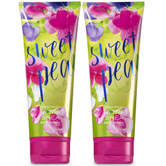 Bath & Body Works Sweet Pea Ultra Shea tub front showing rich moisture texture.