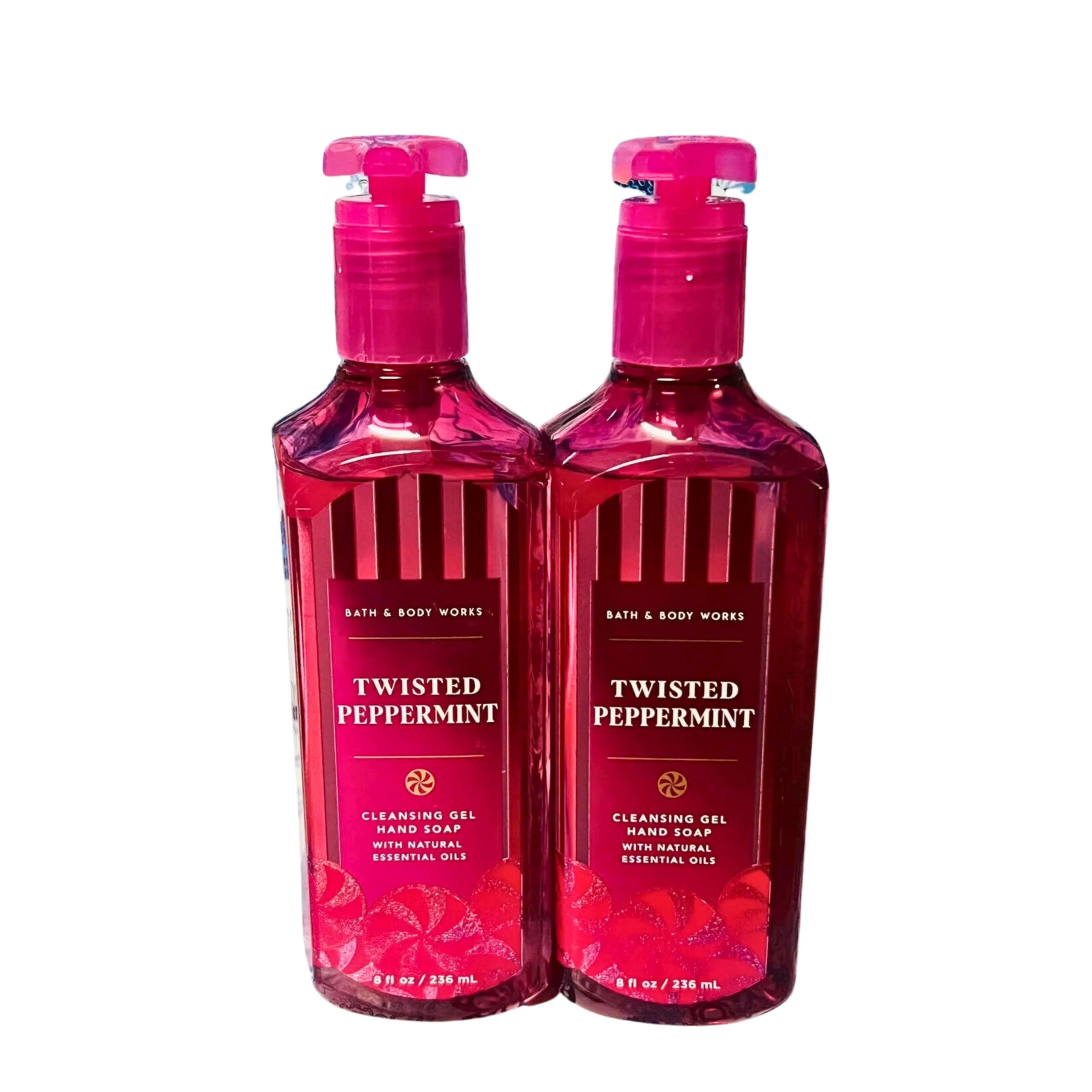 Bath & Body Works Twisted Peppermint hand soap two-pack bottles for refreshing everyday cleansing.