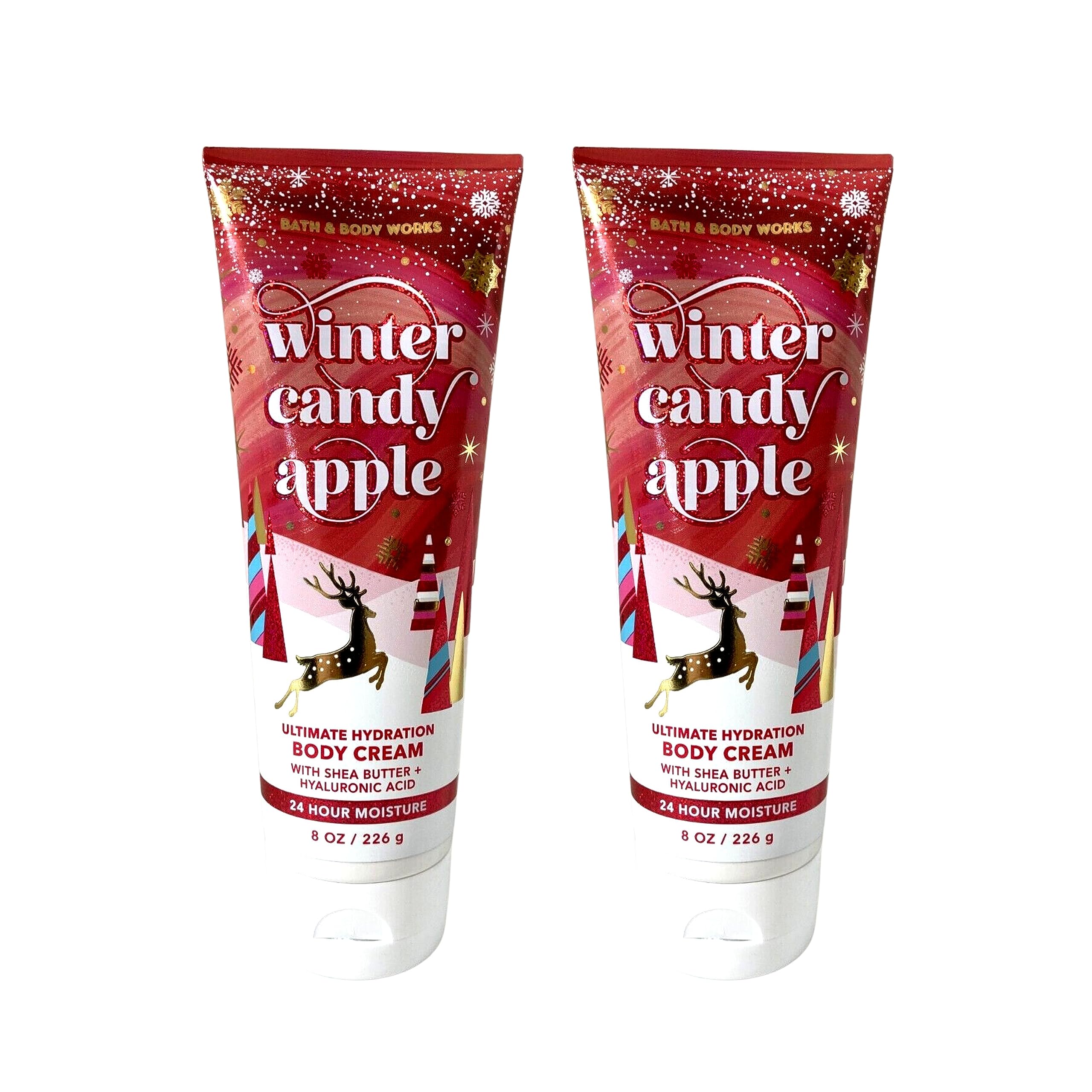 Bath & Body Works Ultimate Hydration Body Cream Winter Candy Apple, rich moisturizer for soft skin and light fragrance