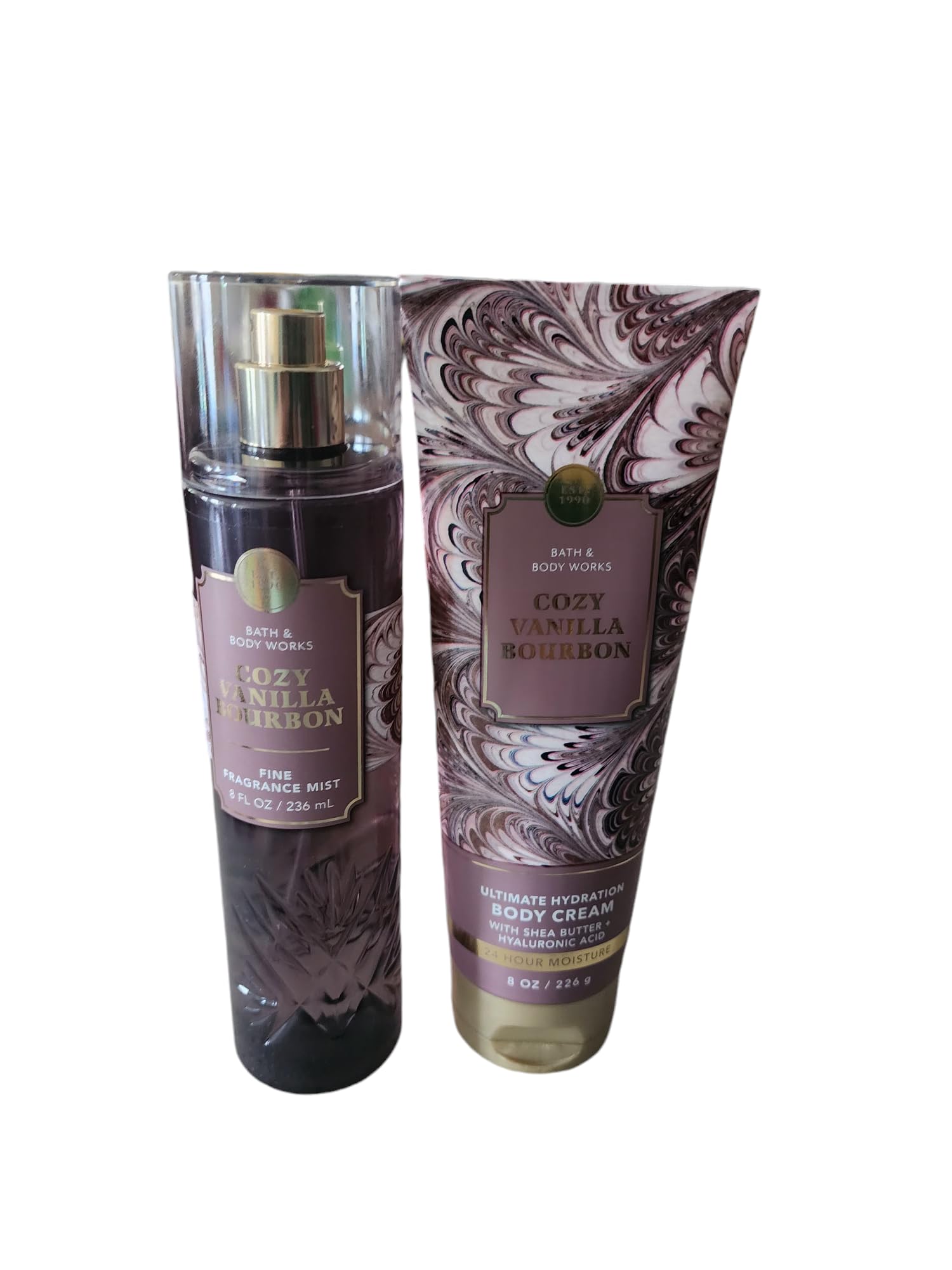 Bath & Body Works Vanilla Bourbon Mist gift set bottle and packaging for a cozy routine.