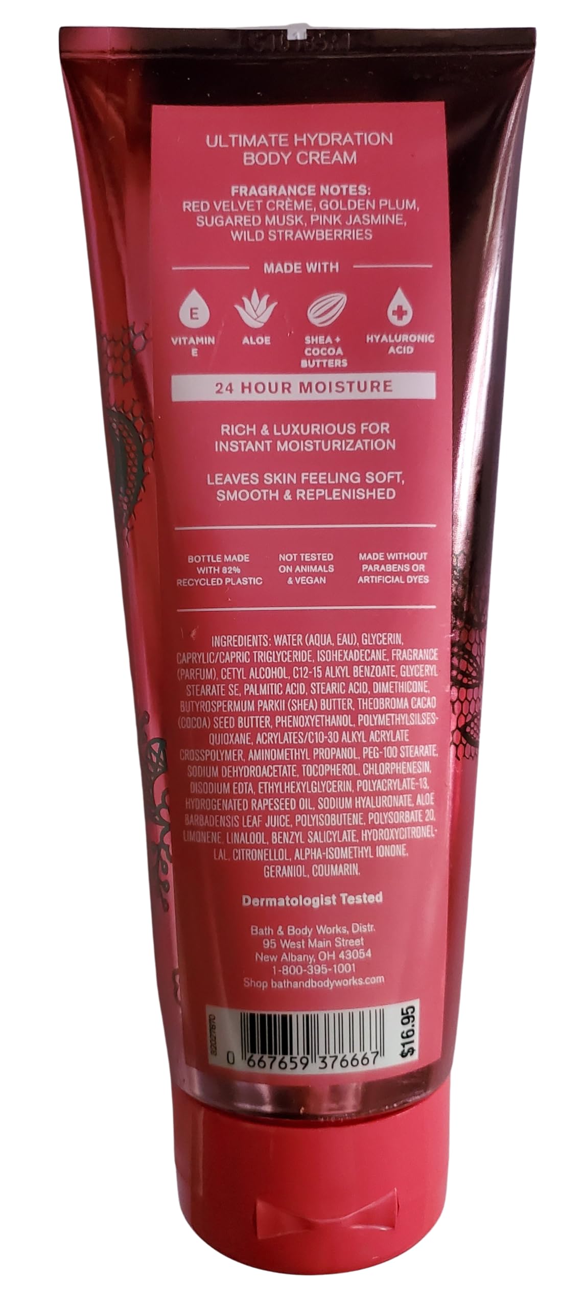 Bath & Body Works Velvet Sugar packaging label closeup highlights fragrance notes.