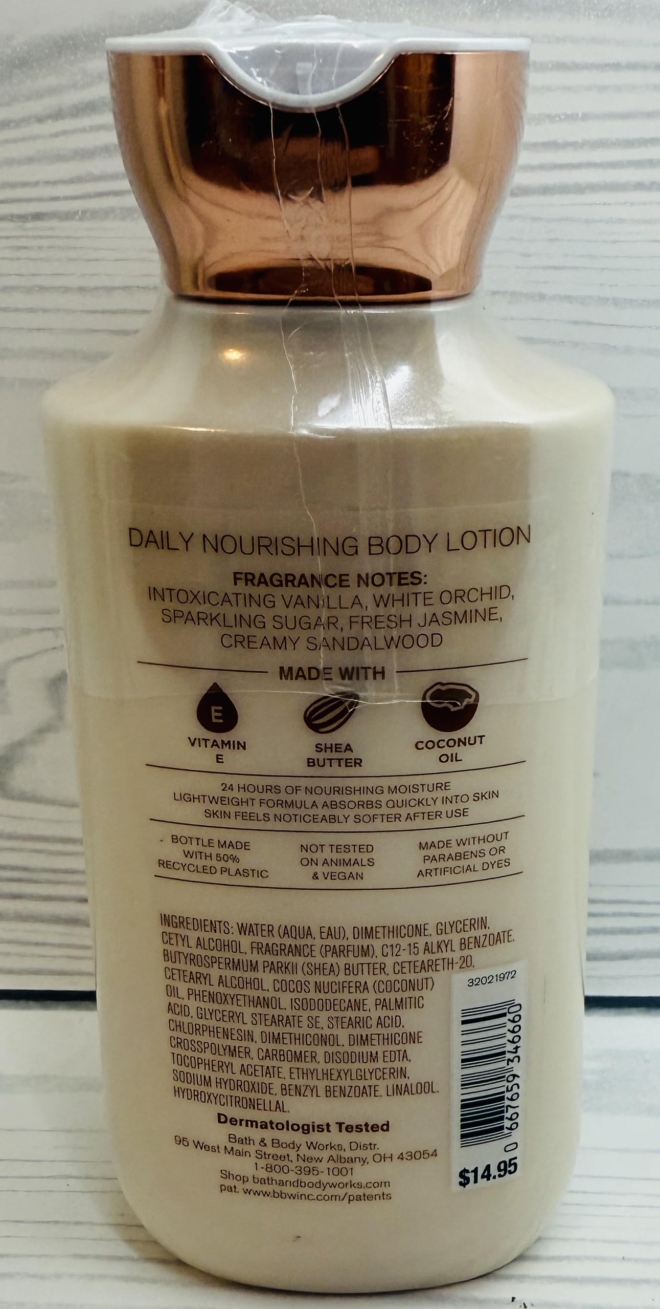 Bath & Body Works Warm Vanilla Sugar lotion two-pack packaging variation for convenient routine.