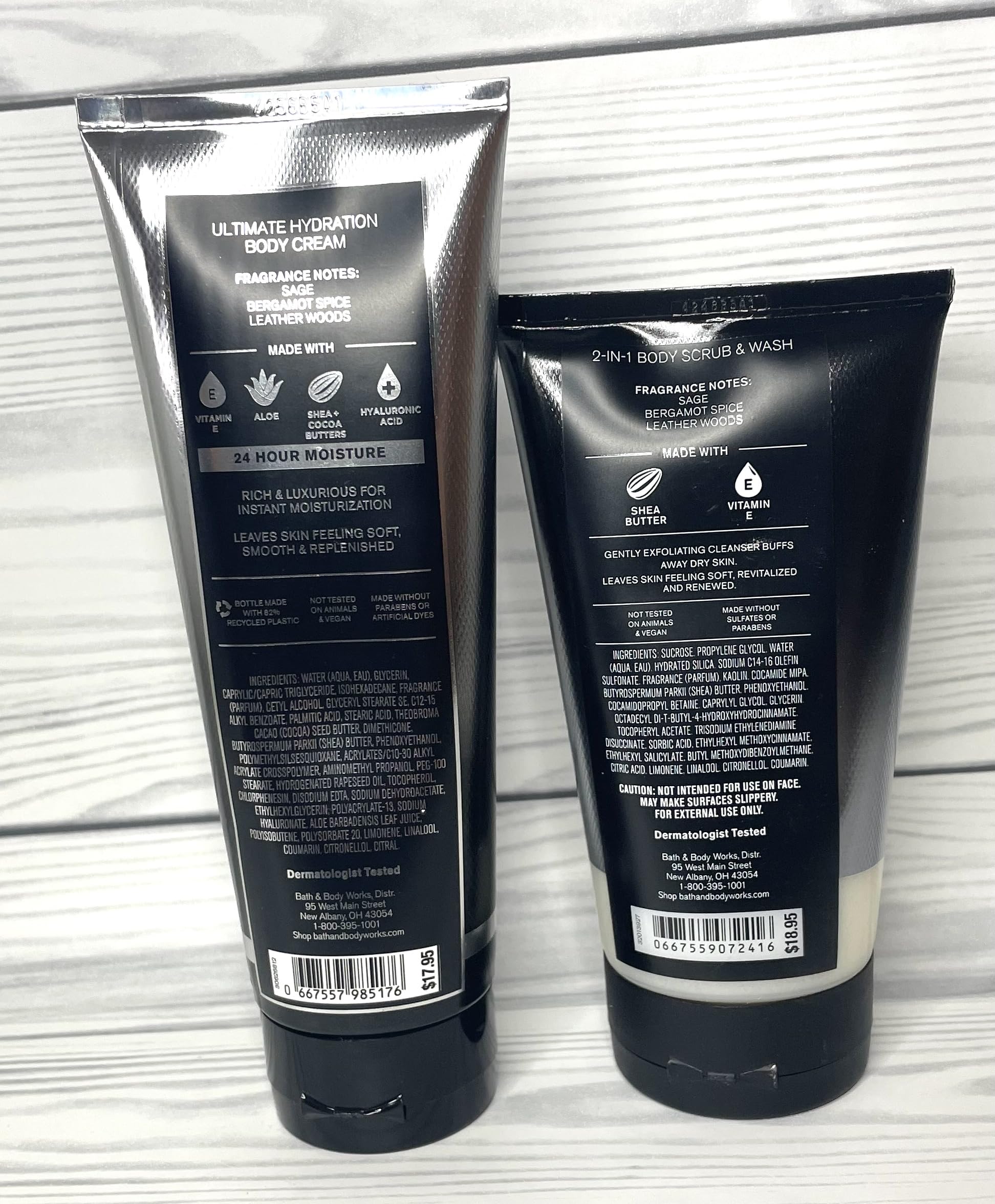 Bath & Body Works Graphite duo packaging showing bold fragrance notes and luxe routine