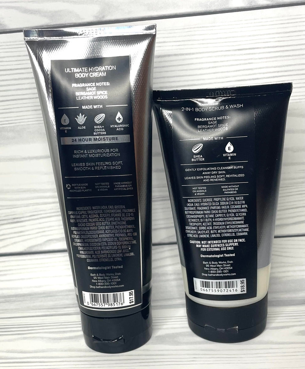 Bath & Body Works Graphite duo packaging showing bold fragrance notes and luxe routine